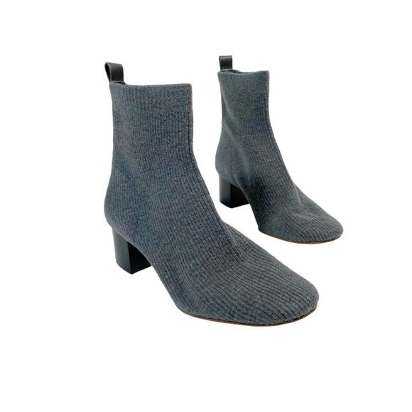 EVERLANE The Day Glove Wool Pull On Sock Boot in Grey - Picture 1 of 9